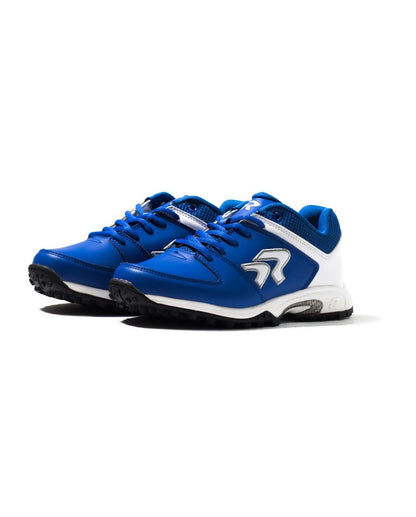 Ringor Flite Softball Turf Shoes - Lightweight and Durable Softball Shoes for Women - Royal and White - Size 7.5