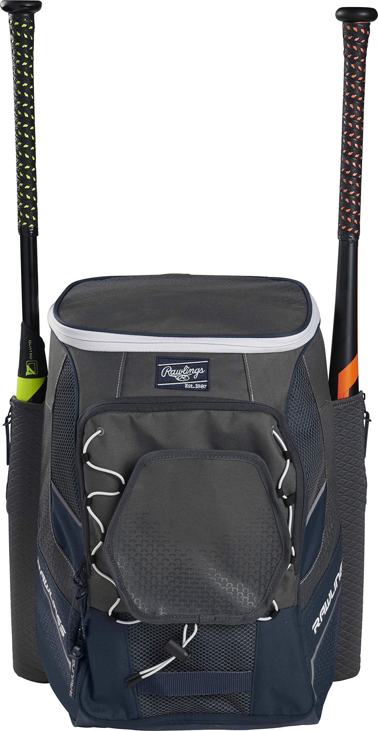 Rawlings | IMPULSE Backpack Equipment Bag | Baseball/Softball | Navy