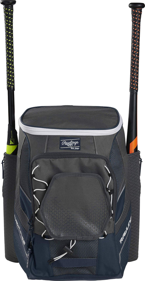 Rawlings | IMPULSE Backpack Equipment Bag | Baseball/Softball | Navy