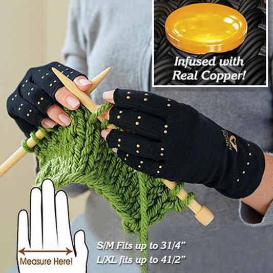 Copper Fiber Sports Half-Finger Recovery Gloves