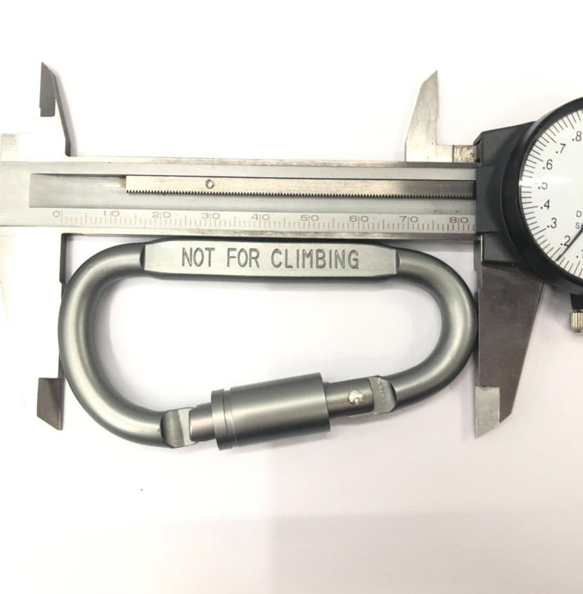 Portable Aluminum Alloy D-Shaped Carabiner Clip